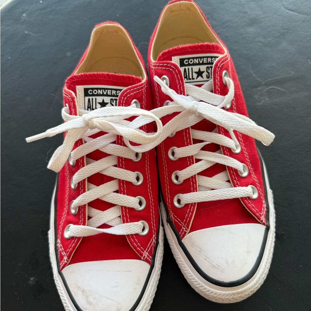 Converse Red Low Top Sneakers